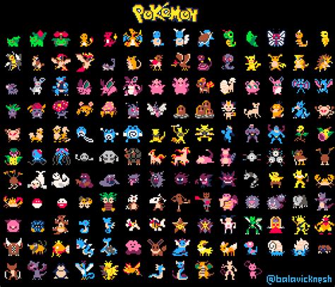 With tenor, maker of gif keyboard, add popular pixel pokemon animated gifs to your conversations. OC All 151 Gen 1 Pokemon Pixel Art. : PixelArt