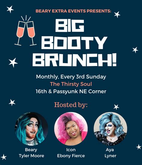 By the end of a bunch of these events we ended up with a laundry bag full of random festive. Big Booty Brunch - Tickets - The Thirsty Soul ...