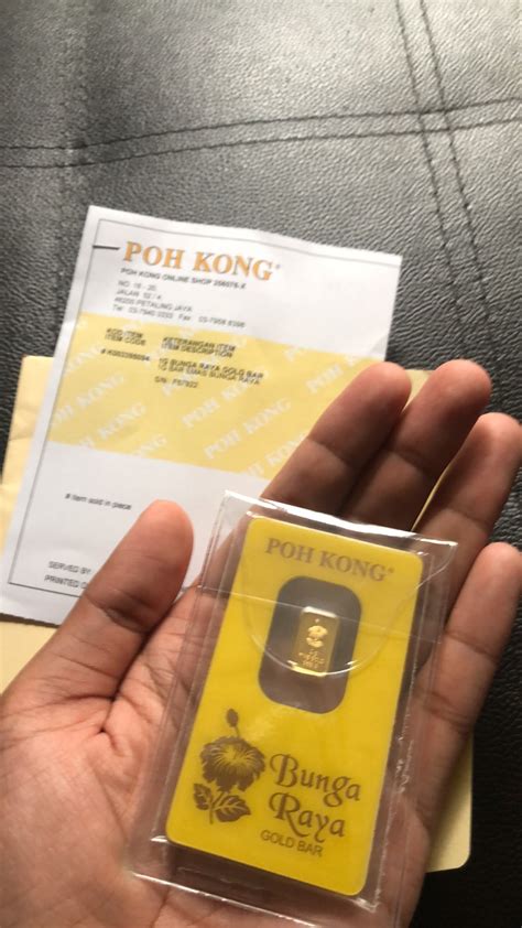 Features of each bar weight in ounces: Poh Kong Bunga Raya Gold Bar (1g) | Shopee Malaysia