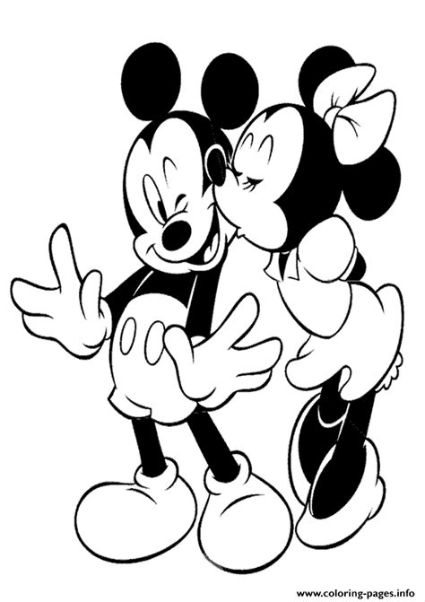 Disney valentine coloring pages getcoloringpages com. Minnie Kissing Mickey Disney 5798 Coloring Pages Printable