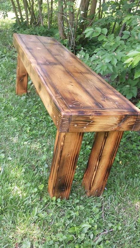 Rustic oak garden bench with backrest and arms. Beautiful Primitive Heavily DISTRESSED Reclaimed Wood ...