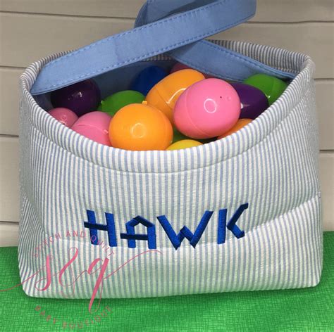 For the kids who celebrate, it's practically a rite of passage. Monogrammed Easter baskets in pink, purple, and blue ...