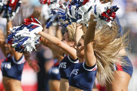 The new england patriots cheerleaders performed during the patriots preseason game against the new york giants on thursday, september 3, 2015. Sep 30, 2018; Foxborough, MA, USA; New England Patriots cheerleaders perform during the second ...