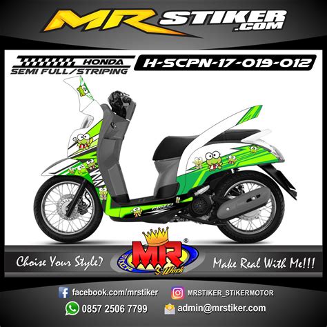 Stiker striping list motor vega r spark nano lazada indonesia. Stiker motor decal Scoopy New 2017 Keropi - stiker motor ...