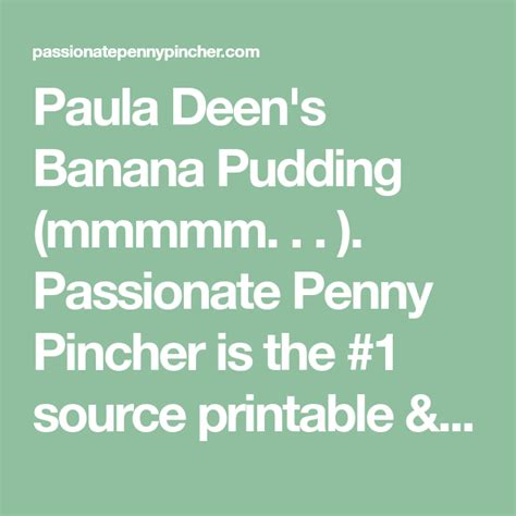 Top half of cookies with 3 to 4 banana slices. Paula Deen's Banana Pudding (mmmmm. . . ) | Banana pudding ...