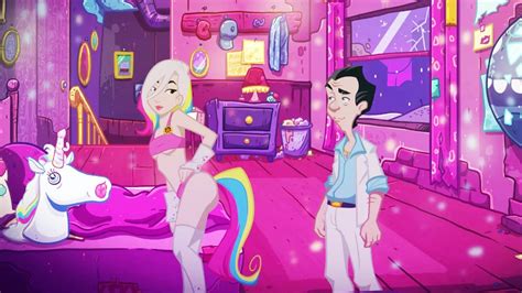 In a point & click adventure i'd call typical for the genre we mutually experience how i fall. Leisure Suit Larry - Wet Dreams Don't Dry