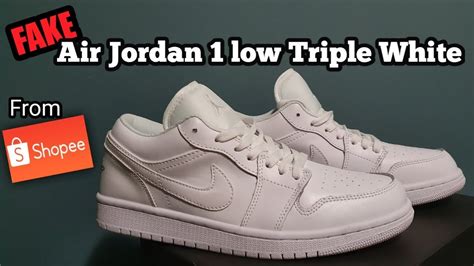 You can expect the air jordan 1 low 'triple white' to release at select jordan brand retailers including online at nike.com soon. Fake Air Jordan 1 low Triple White | Shopee sneaker ...