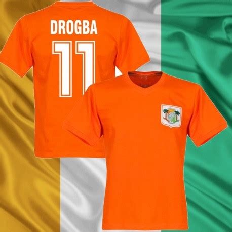 Turismo em costa do marfim: Camisa retrô Drogba Costa do Marfim