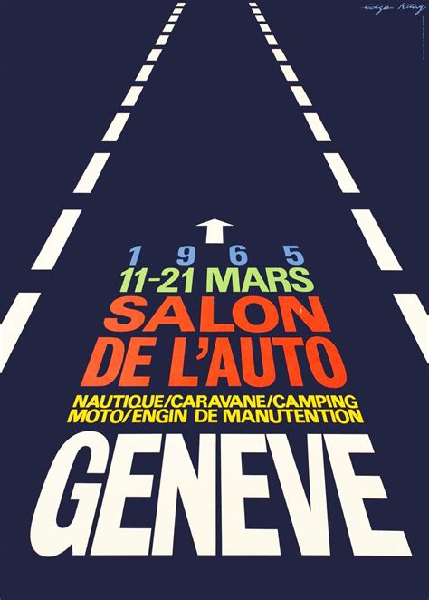 De ce mondial de l'auto 2018. Genève, Salon de l'Auto, 1965 Edgar KUNG (1965) (avec ...