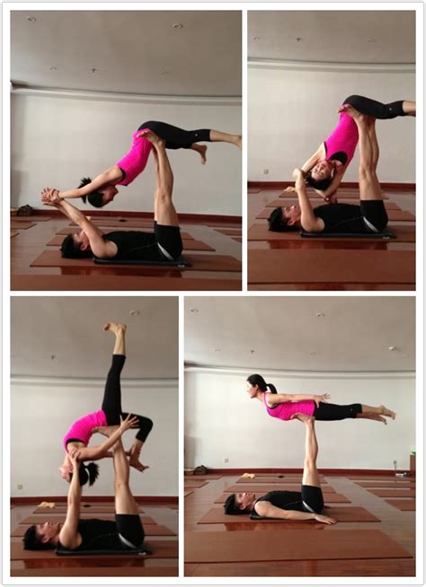 It rides the border of indecency and romance. Partner Yoga，for fun! | Partner yoga poses, Partner yoga ...