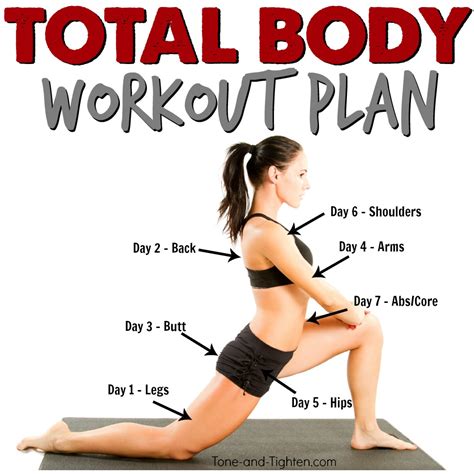 You will also be using your own body weight for several of the exercises. Total Body Weekly Workout Plan | Tone and Tighten