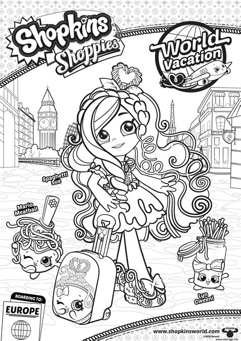 Supercoloring.com is a super fun for all ages: Coloriage Shopkins Shoppies World Vacation Europe ...