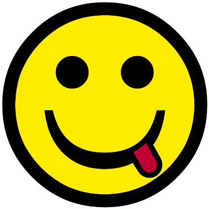 May be used as a childish sign of defiance. smileys stickers-1-tong kleur : Stickers.be webshop