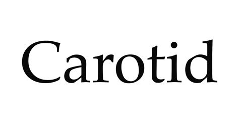 Record yourself saying 'carotid' in full sentences, then watch yourself and listen.you'll be able to mark your mistakes quite easily. How to Pronounce Carotid - YouTube