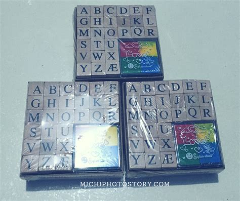 1/4 alphabet & number stamp set. Michi Photostory: Rubber Stamps