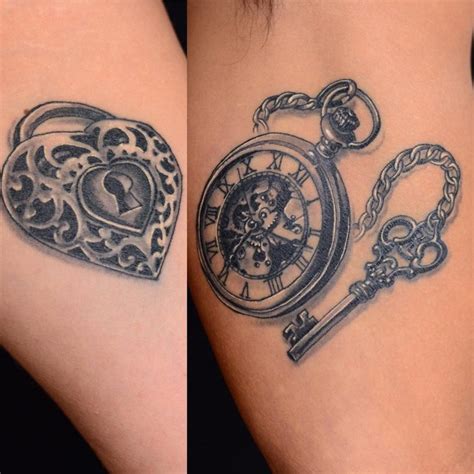 New lock and key tattoo picture for couples. heart: Love Heart Lock And Key Tattoo