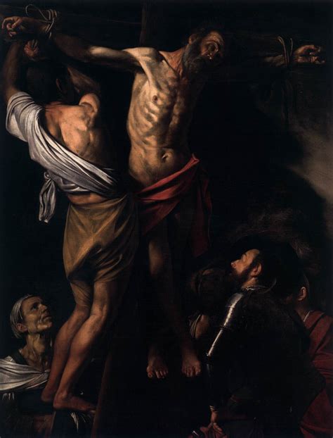 The torment of saint anthony. The Crucifixion of St Andrew by CARAVAGGIO