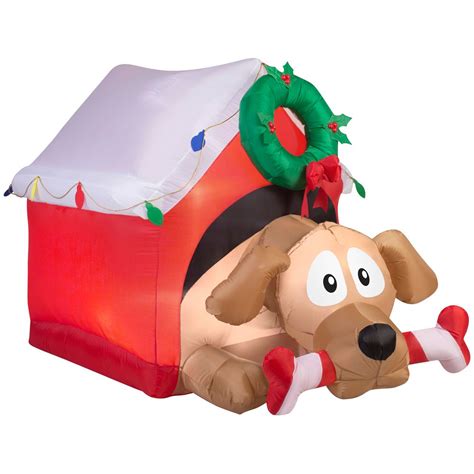The most common holiday dog accent material is polyester. Home Accents Holiday Airblown Animated Dog with Candy Cane ...