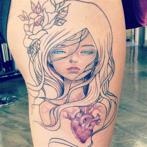 Done by zoey taylor at prix. Audrey Kawasaki tattoo in progress. by Ally Riley at ...