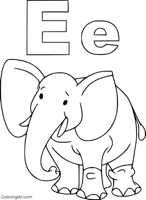 In english and spanish, uppercase and lowercase. Letter E Coloring Pages in 2020 | Coloring pages, Alphabet ...