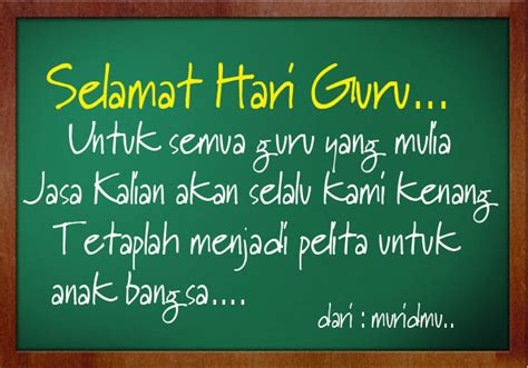 Hari tersebut merupakan sebuah momentum penting bagi guru dan siswa dan menjadi kesempatan yang terbaik untuk menghormati. Selamat Hari Guru 2017 - wanzawawidotnet