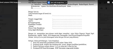 Berikut contoh surat lamaran kerja yang baik dan benar serta dapat djadikan referensi utama. Surat Lamaran dan Berkas Perlengkapan CPNS untuk Umum dan ...