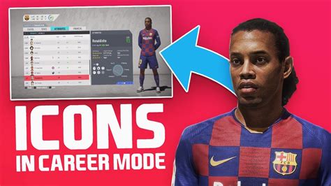 Experience unique versions of each icon with stories, featuring individual player items that represent each player's milestone career moments. Using FIFA 20 Icons in Career Mode! - YouTube