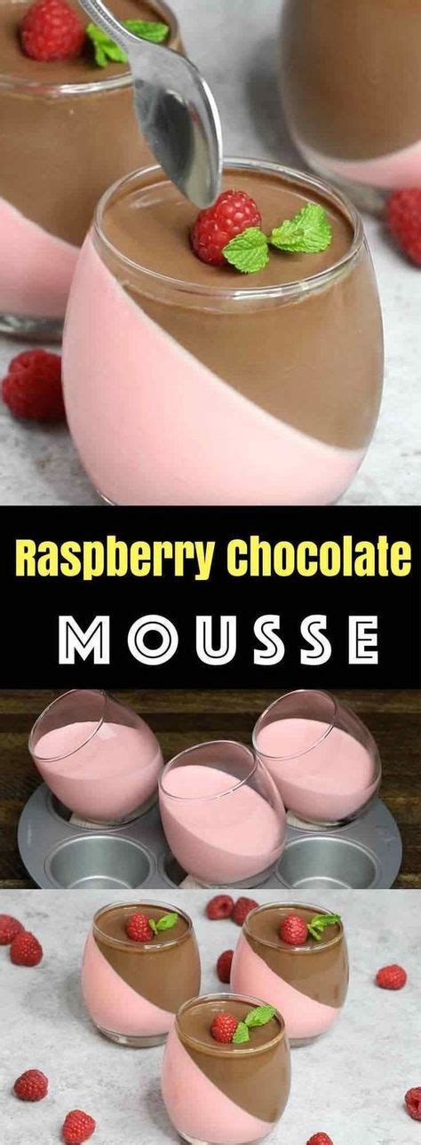 Part of the reason it took me so long to make homemade mousse is that i could never settle on a recipe. This Raspberry And Chocolate Mousse is a fun and easy ...