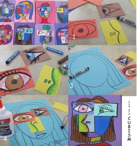 To teach students about the life and work of pablo picasso prep time. Super Cubism / Picasso art project for kids! Love this! by ...