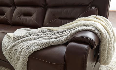 99% on time shipping · free shipping over $45 Plush Faux Fur Sherpa Throw | Groupon Goods