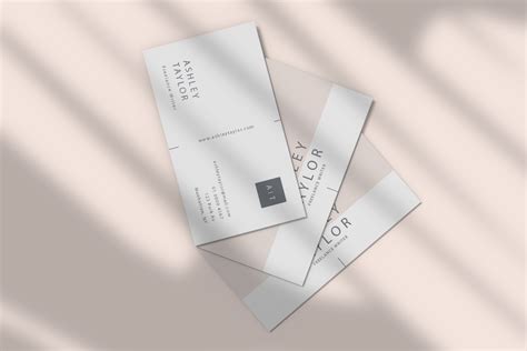 Square, rounded rectangle, cutout, letterpressed, painted edge, standard, premium etc. Free Clean Business Card Mockup - Free Design Resources