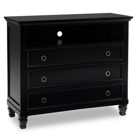 The modus nevis media chest is a lavish focal point for your living area or bedroom. Cecelia II Black Media Chest | Chests & Dressers | WG&R ...