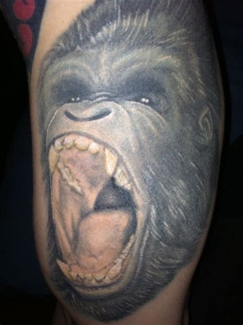 Walk in plain, walk out a walking canvas! Angry Gorilla Tattoos | Gorilla tattoo, Tattoos, Gorilla