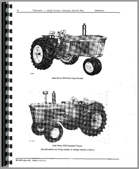 John deere tractor's & combines service repair manuals pdf. John Deere 4020 Tractor Parts Manual