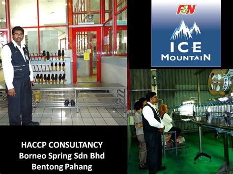 Borneo aqualink (m) sdn bhd. prabhu the trainer: HACCP CONSULTANCY for Borneo Spring