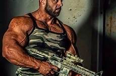 men army big muscle uniform guy tough daddy beard bodybuilder guys