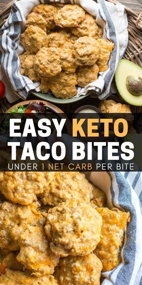 These hard shell tacos are made with nothing but cheese! Cheesy Keto Taco Bites (low carb + keto meal prep ...