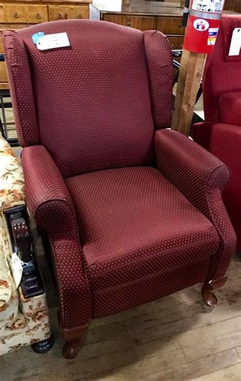 Our modern leather winged chairs are fully customisable. Burgundy-colored wingback recliner $75 | Recliner ...