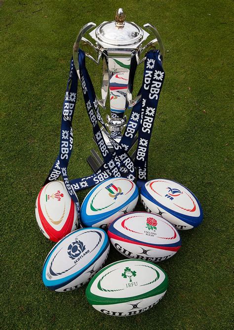 The six nations is one of rugby union's biggest and most prestigious tournaments. RBS 6 Nations trophy with each of the country balls #TeamGilbert