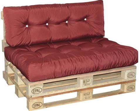 Wenn du etwas über die geschichte der europalette erfahren möchtest hornbach hat seit kurzem auch für diy fans europaletten im angebot. Palettenkissen für Rückenteil 120 x 40 cm konisch bordeaux ...