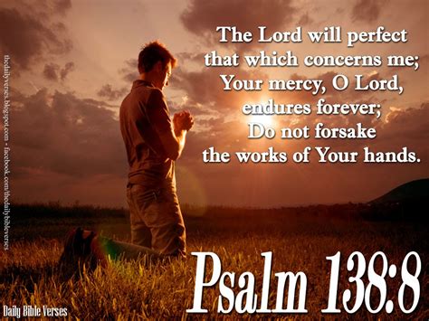 Daily Bible Verses: Psalm 138:8