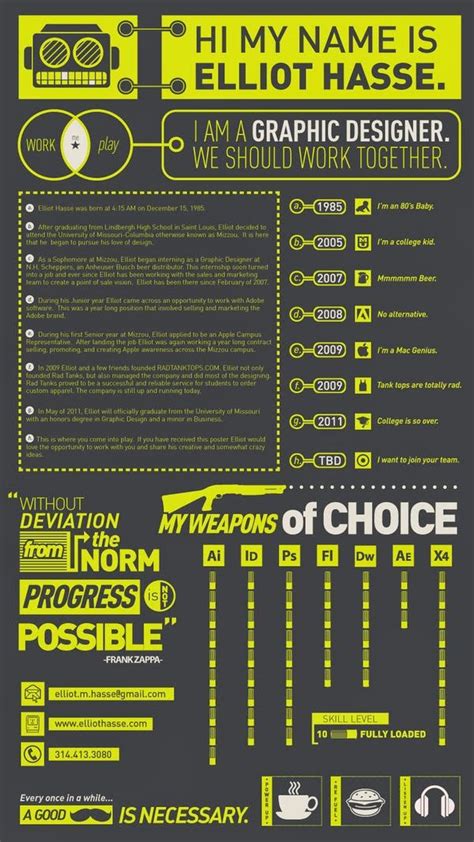 All you need to do is fill in the gaps in that template. Awesome and creative Resume Designs | Graphic Design Blog