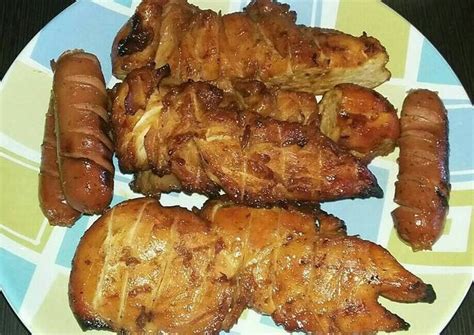 Oven ayam goreng dengan remah remah jagung dan campuran mustard dijon dan mayones. Resep Dada ayam panggang oven oleh Dapur Clara (Christin ...
