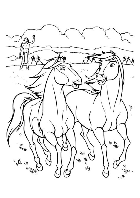 Het paard is door de eeuwen heen voor de mens voor allerlei doeleinden zeer waardevol gebleken. Spirit - Spirit Kids Coloring Pages
