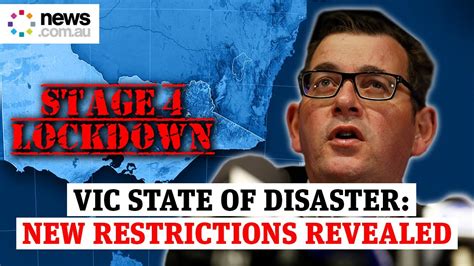 Regional victoria to be released from lockdown. State of Disaster: VIC Premier Dan Andrews announces Stage ...