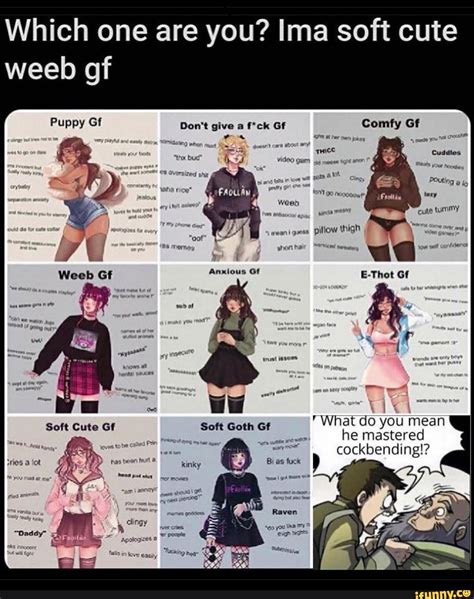 Which one are you? Ima soft cute Puppy Gf Don't give a f*ck Gf Comfy Gf ...
