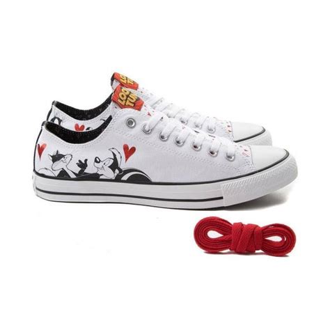 Pepe le pew cartoon character classic retro monsieur skunk romantic cat machine embroidery design digital download hoop 4x4in. NEW Converse Chuck Taylor All Star Lo Looney Tunes Pepe Le Pew Sneaker White | Kixify Marketplace
