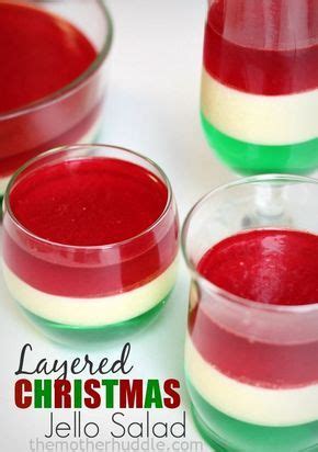Dissolve lemon jello in 1 1/2 cup hot water. Layered Christmas Jello Salad - add a dollop of Cool Whip ...