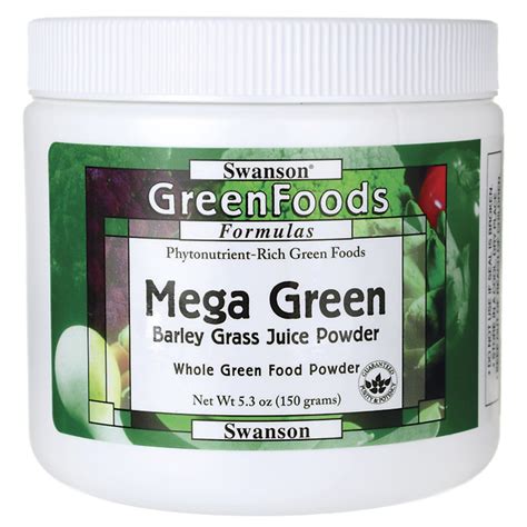 It takes almost seven pounds of fresh leaves to make just one bottle of our barley grass juice powder! Mega Green (Barley Grass Powder) | Swanson Health Products Europe