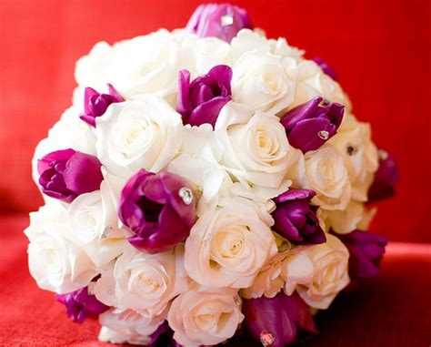 Deluxe 3d rhinestone beaded crystal applique bridal accessories wedding dress sash bridal belt headband straps h0156 this listing is for 1 piece. Picture of Wedding bouquet with white roses and purple ...